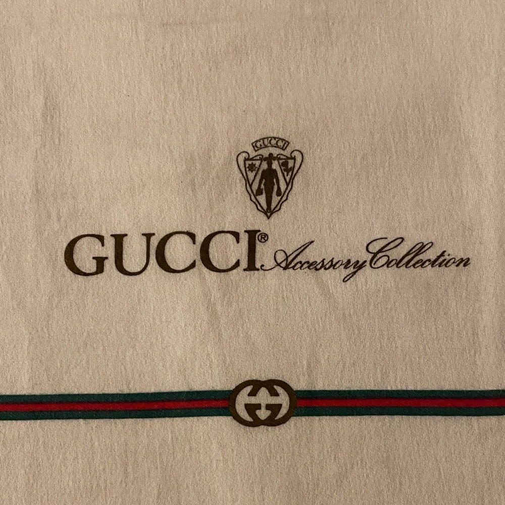 Gucci 1980s GG Princess Collection Dust Bag Large Logo Drawstring Italy Vintage - Picture 4 of 14
